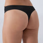 Black Thong Panties with Lace Front(5 pcs)