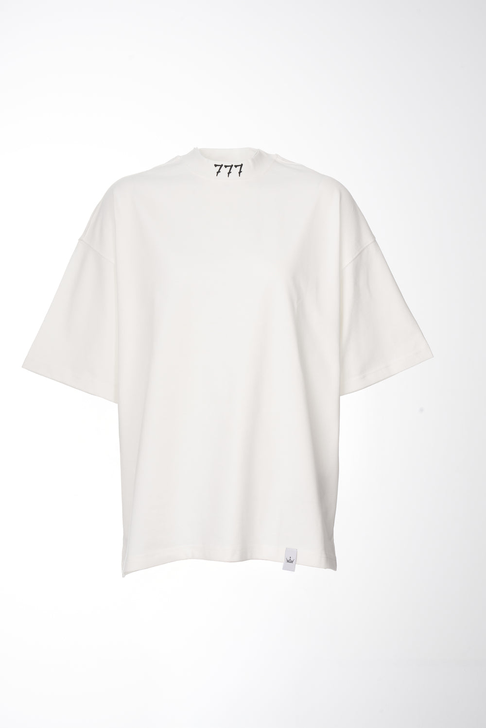Designer Schwarzes 3D-Druck '777' T-Shirt - Groß