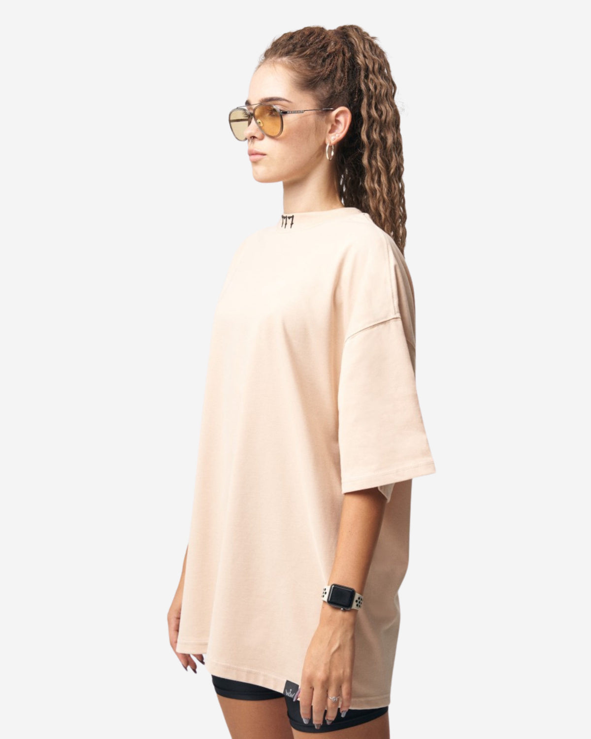Designer Schwarzes 3D-Druck '777' T-Shirt - Groß