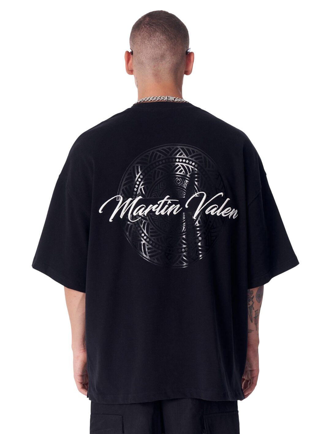 3D Gesticktes Glänzendes Mandala T-Shirt