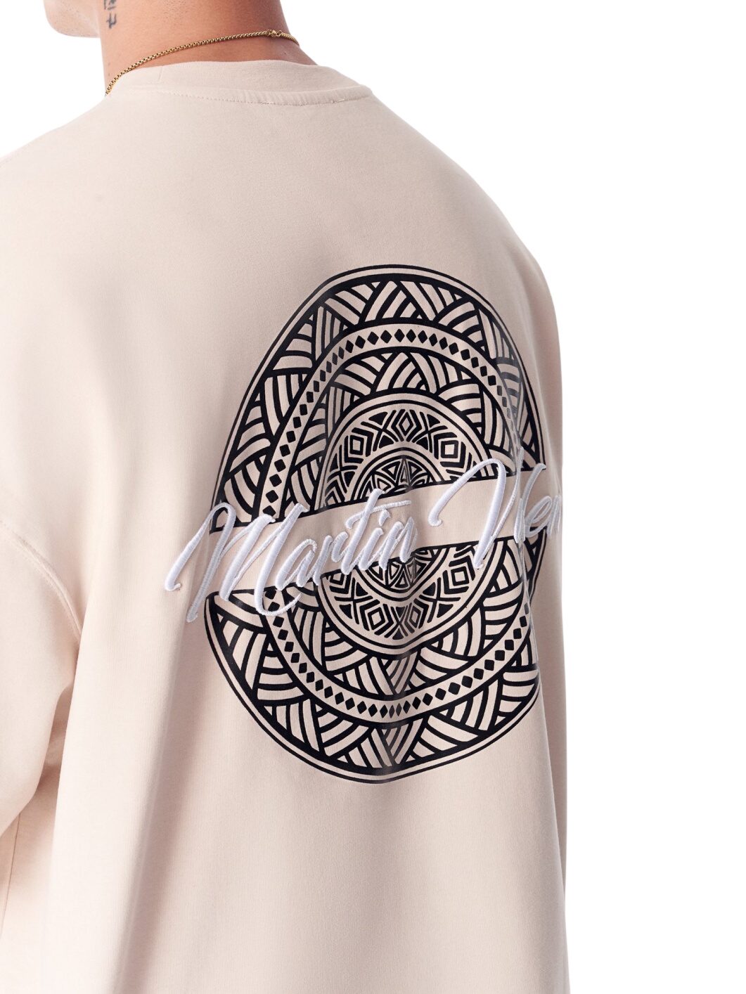 3D Gesticktes Glänzendes Mandala T-Shirt