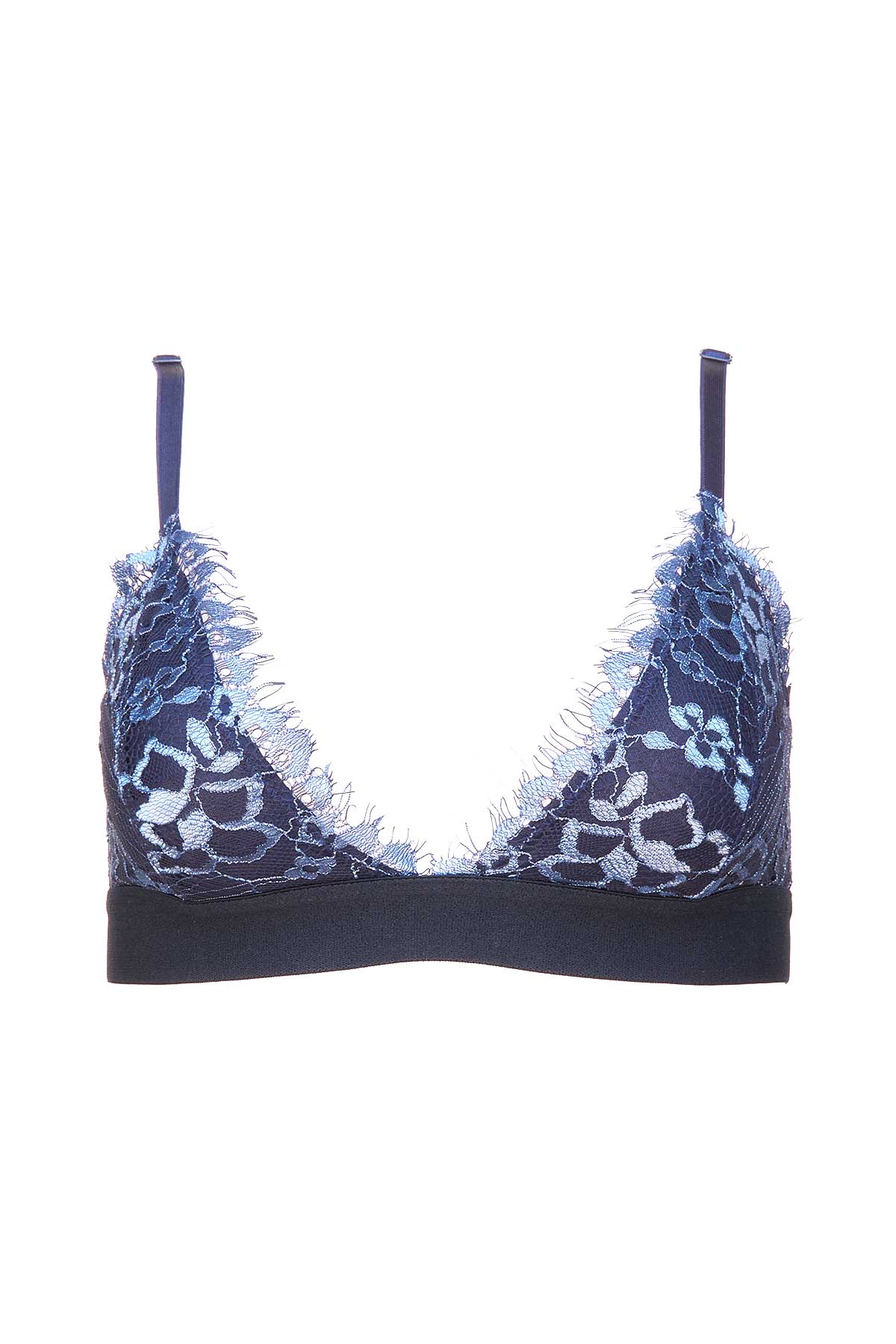 ATHENA BRALETTE - Triangle embroidery bra - dark blue