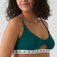 Cotton Padded Bustier Bra - Green