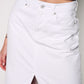 Women's Laser Cut Denim Skirt with Slits