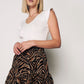 Women's Multi Patterned Ruffled Viscose Mini Skirt