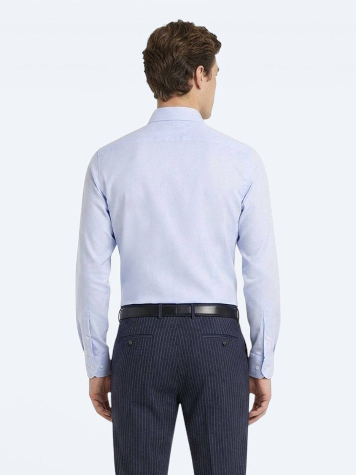 Blaues Klassisches Slim Fit Baumwollhemd