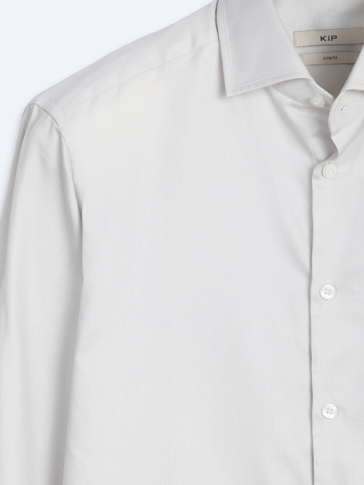 Graues Klassisches Slim Fit Hemd 100% Baumwolle