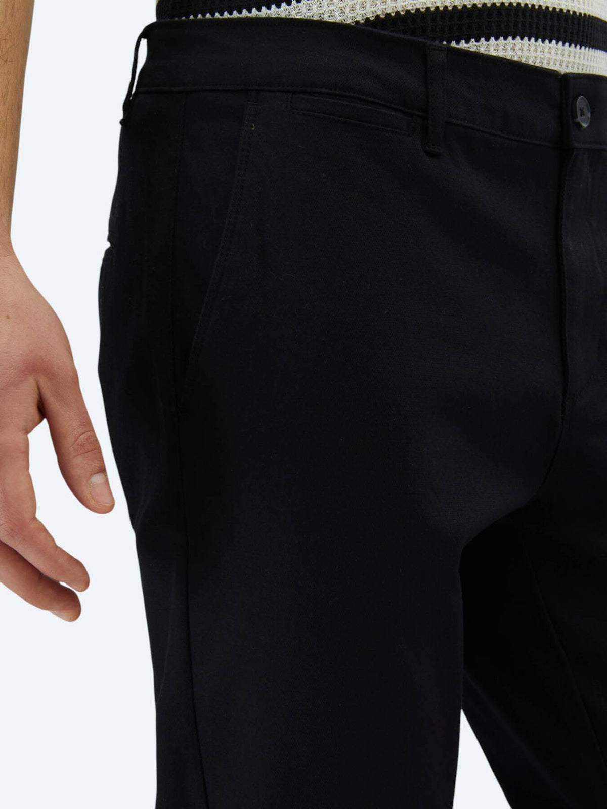 Lässige Hose aus gewebter Baumwollmischung mit normaler Passform