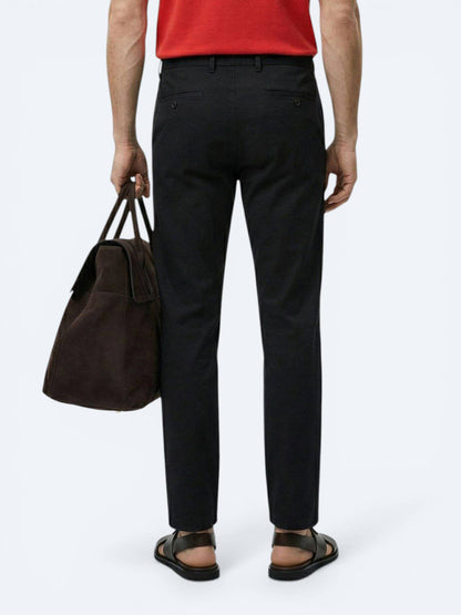 Lässige, gewebte Slim-Fit-Hose aus Baumwollmischung