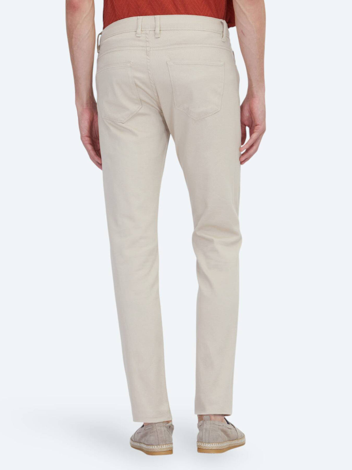 Beige Velours Casual Baumwollhose
