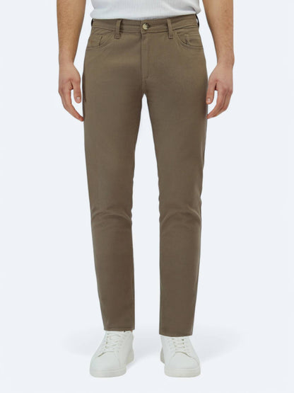 Haselnuss Velours Casual Baumwollhose