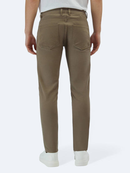 Haselnuss Velours Casual Baumwollhose