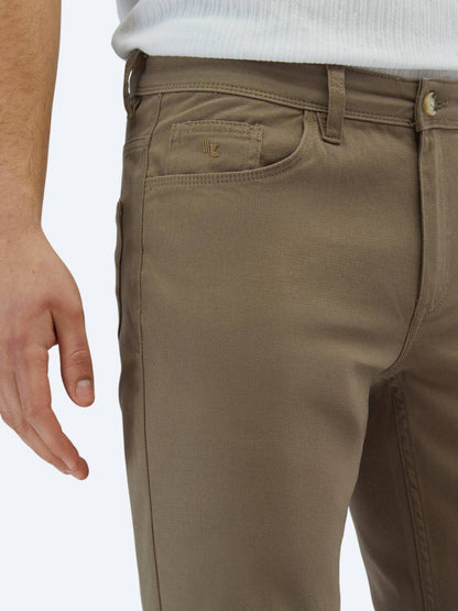 Haselnuss Velours Casual Baumwollhose