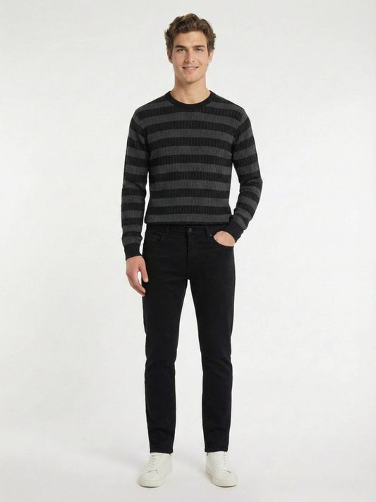 Schwarze Velours Casual Baumwollhose