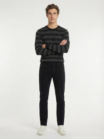 Schwarze Velours Casual Baumwollhose