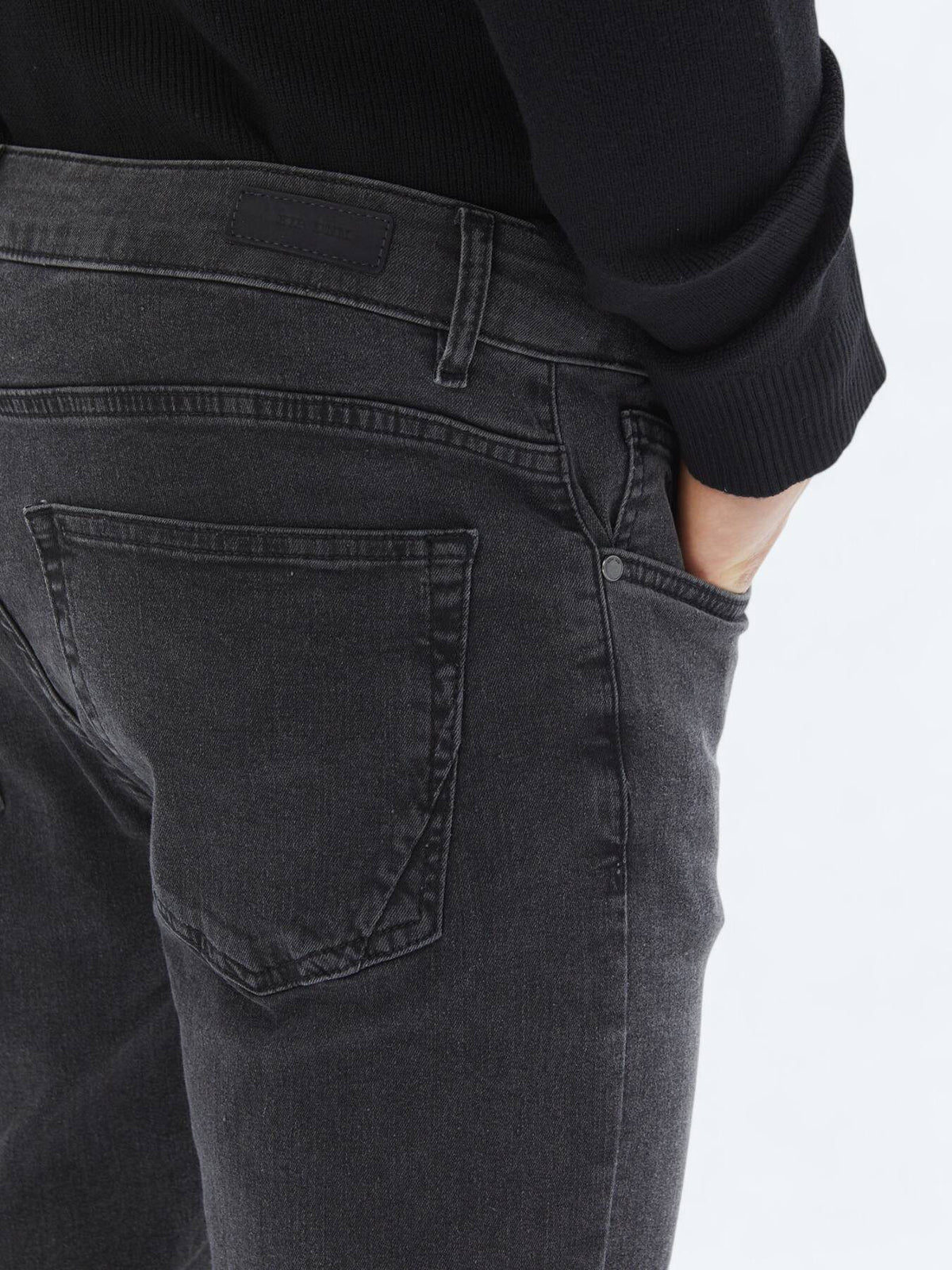 Dunkelgraue Super Slim Fit Denim-Hose