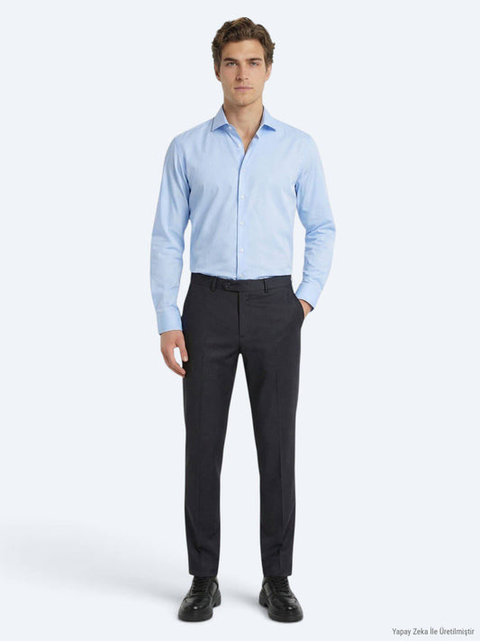Harte Kohle Gewebte Wollhose