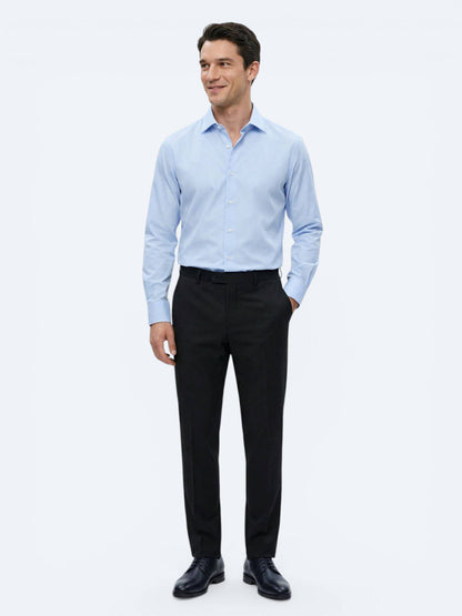 Marineblaue Velours-Hosen, klassisch, schmal