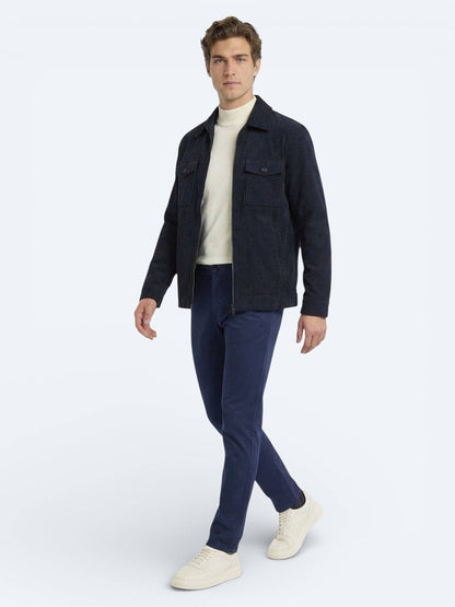 Lässige, gewebte Slim-Fit-Hose aus Baumwollmischung