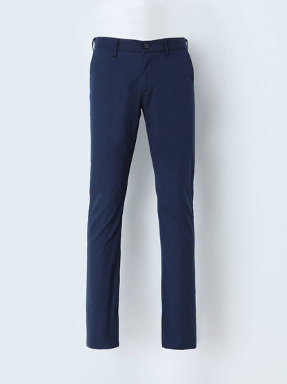Lässige, gewebte Slim-Fit-Hose aus Baumwollmischung