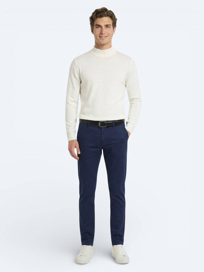 Lässige, gewebte Slim-Fit-Hose aus Baumwollmischung