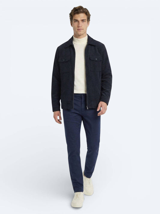 Lässige, gewebte Slim-Fit-Hose aus Baumwollmischung