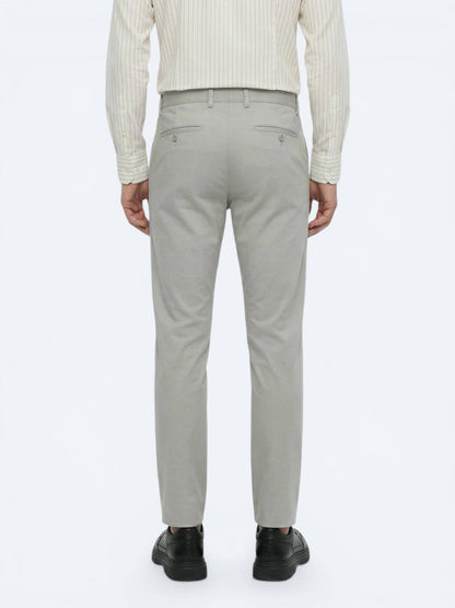 Lässige, gewebte Slim-Fit-Hose aus Baumwollmischung
