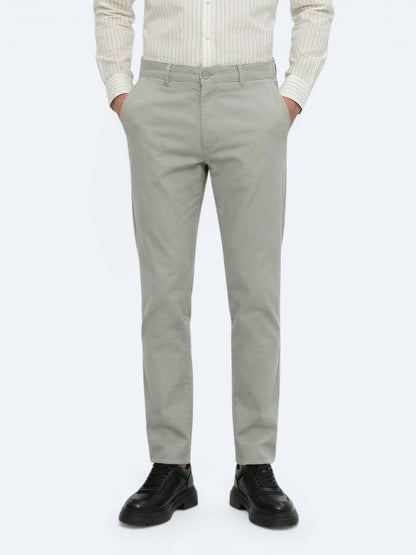 Lässige, gewebte Slim-Fit-Hose aus Baumwollmischung
