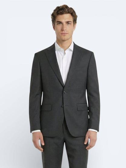 Kohlenstoff Modern Fit Wollanzug