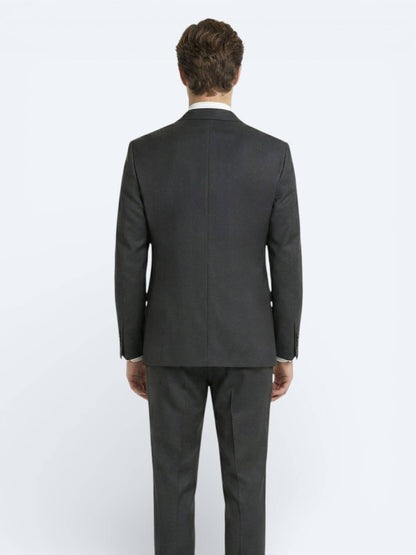 Kohlenstoff Modern Fit Wollanzug