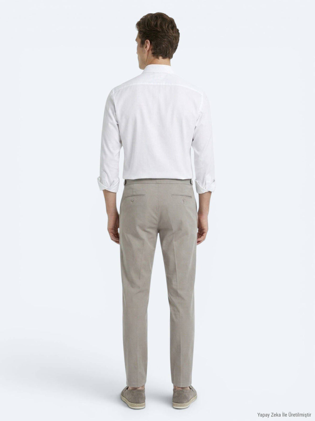 Weißes Klassisches Slim Fit Baumwollhemd