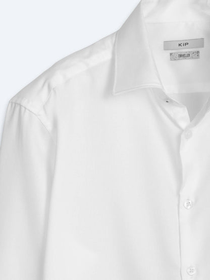 Weißes Klassisches Slim Fit Baumwollhemd
