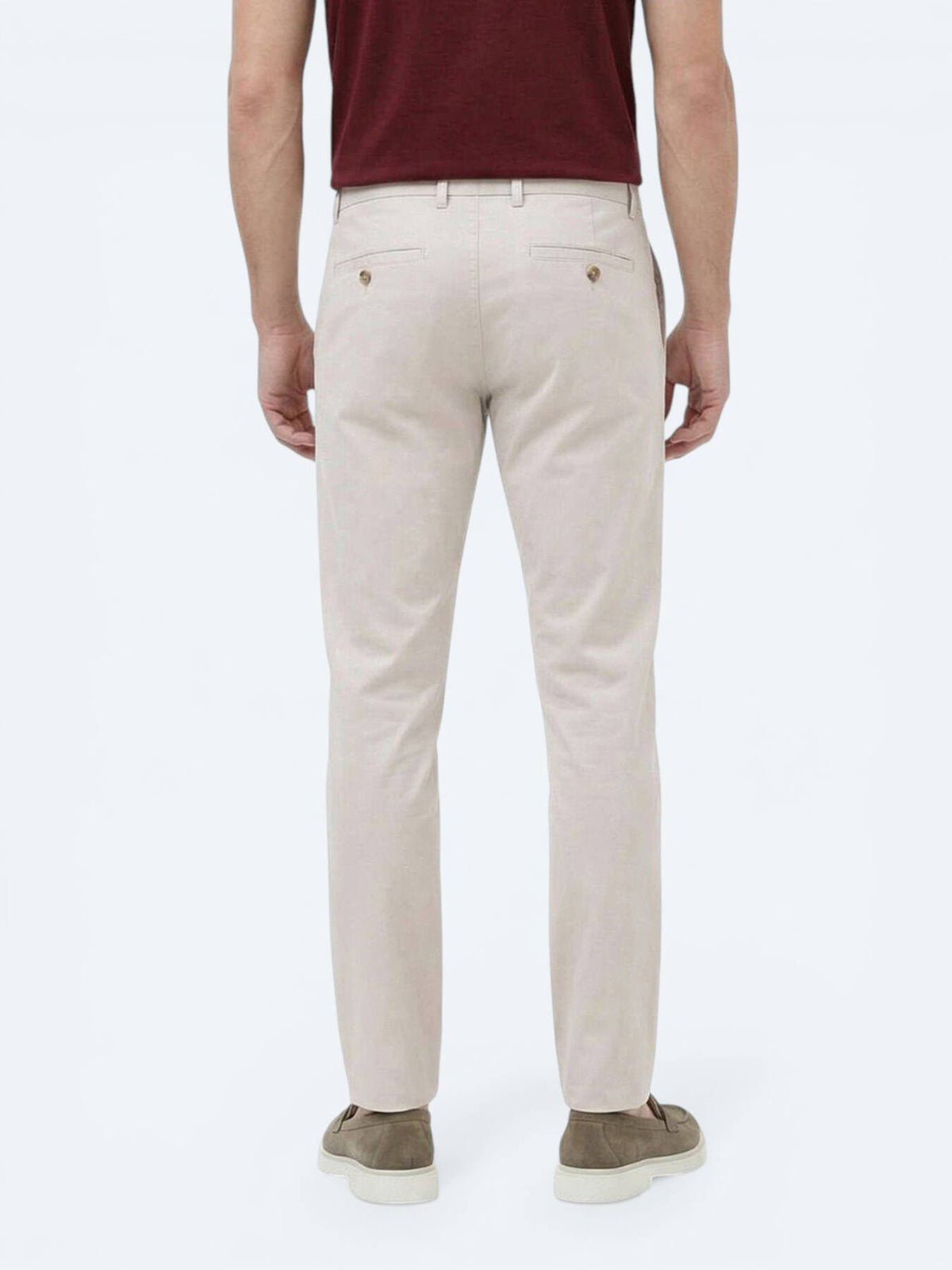 Lässige, gewebte Slim-Fit-Hose aus Baumwollmischung