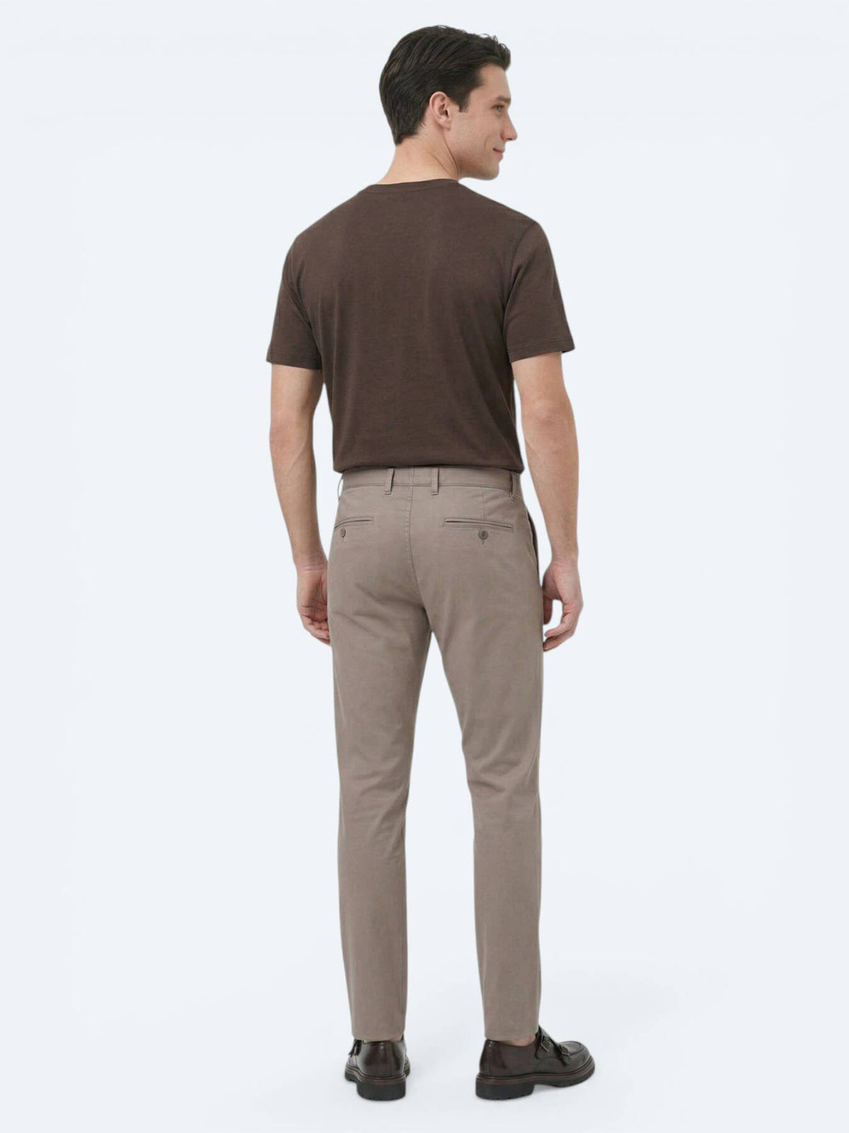 Lässige, gewebte Slim-Fit-Hose aus Baumwollmischung