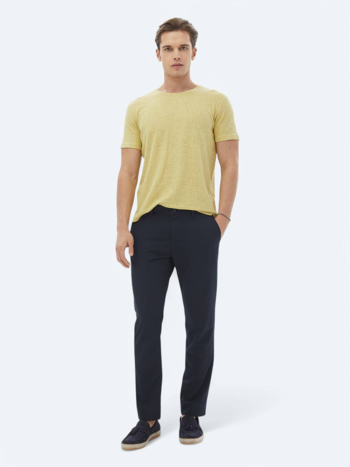 Marineblaue Velours Casual-Hose