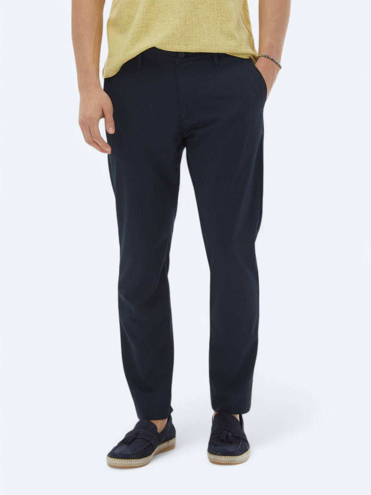 Marineblaue Velours Casual-Hose