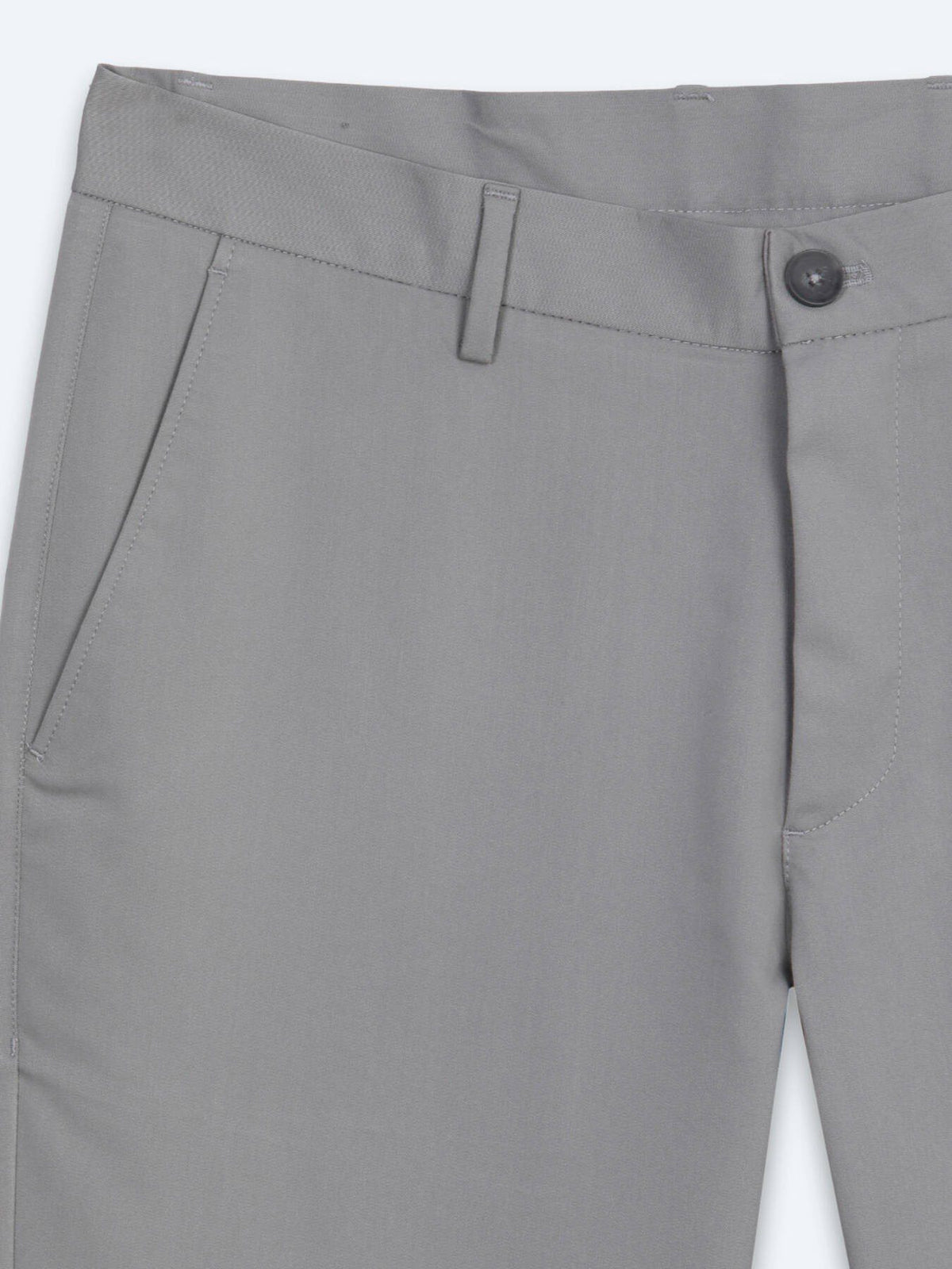 Grau Gewebte Weiche Casual-Hose