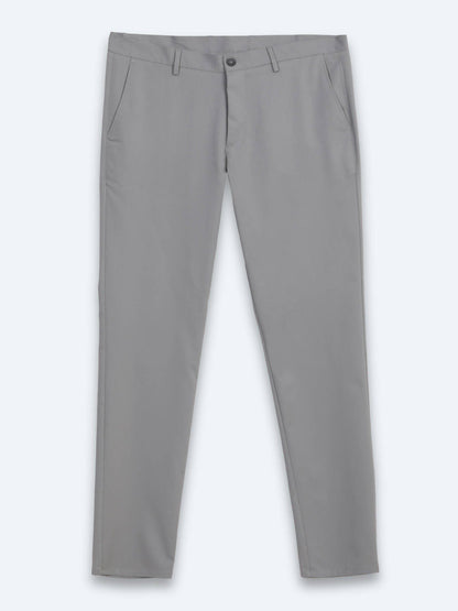 Grau Gewebte Weiche Casual-Hose