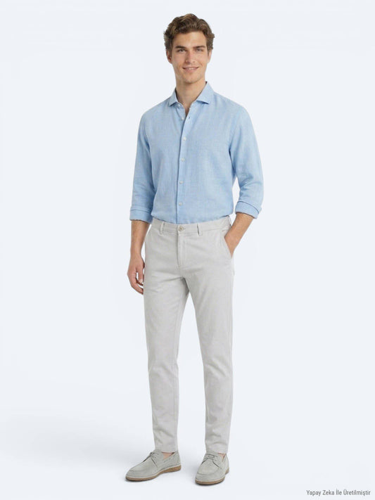Stein Weben Schmale Casual-Hosen