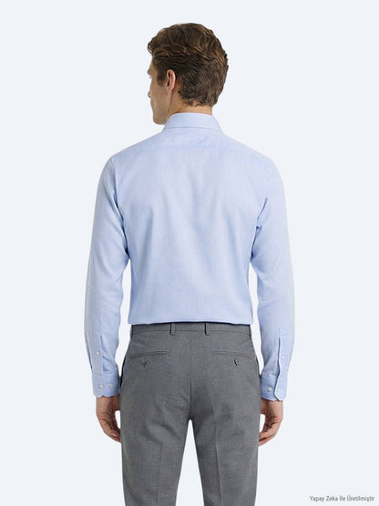 Blaues Klassisches Baumwollhemd Regular Fit