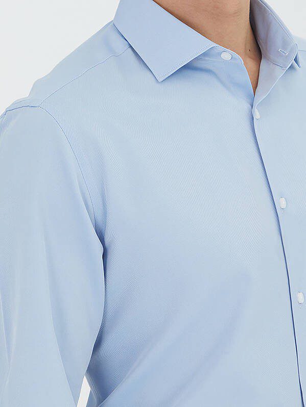 Blaues Klassisches Baumwollhemd Regular Fit