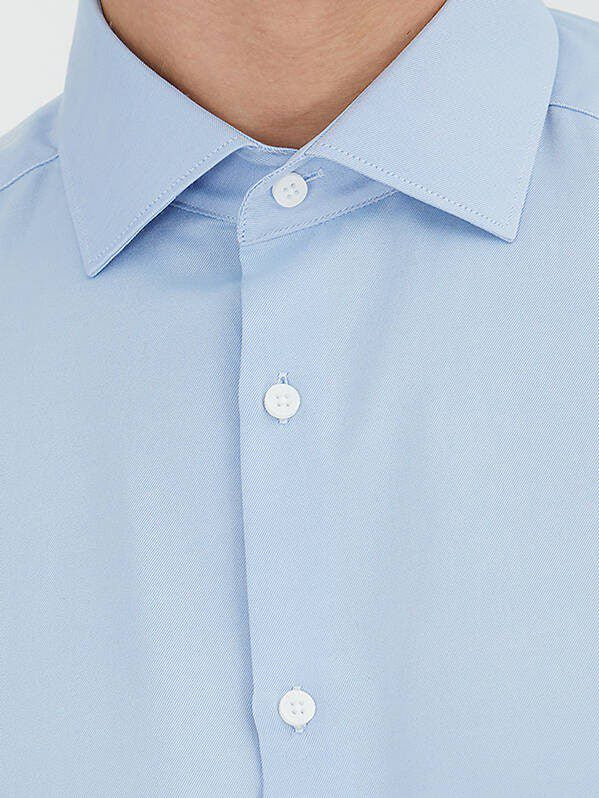 Blaues Klassisches Baumwollhemd Regular Fit