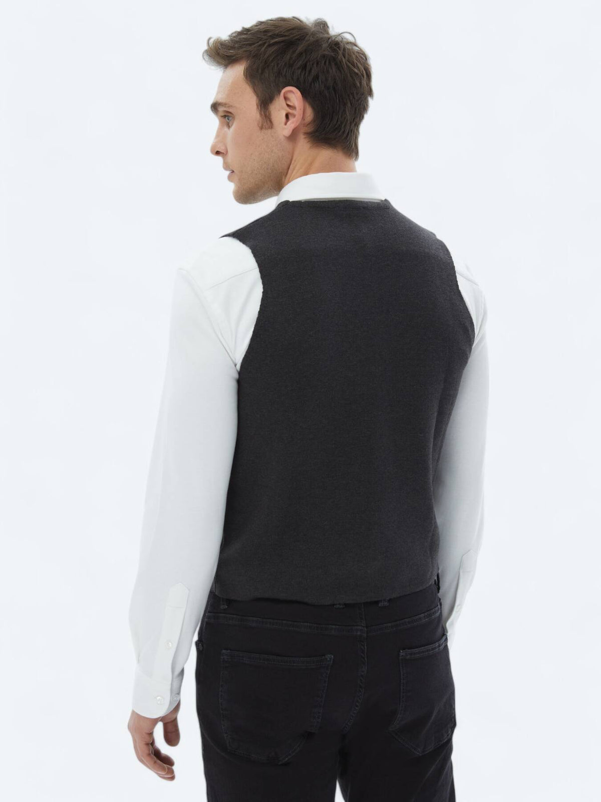 Hartkohle Regular Fit Freizeitstrickweste