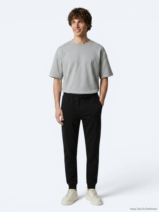 Schwarze Sweatpants