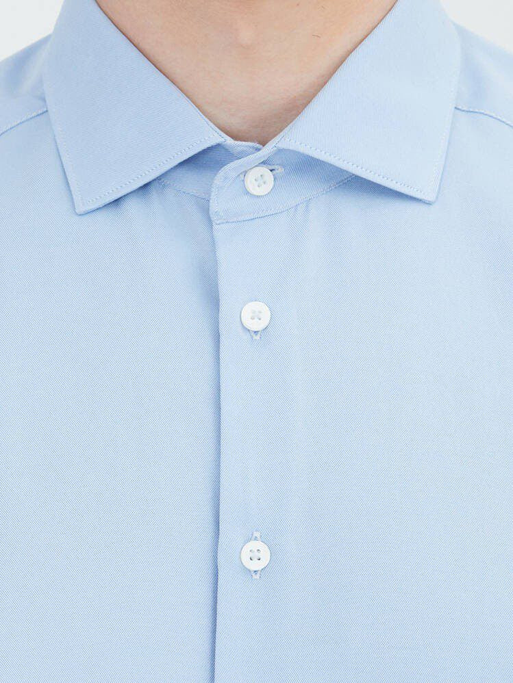 Blaues Klassisches Baumwollhemd Regular Fit