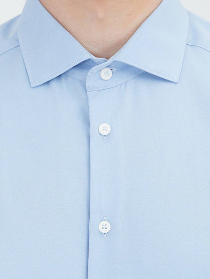 Blaues Klassisches Baumwollhemd Regular Fit