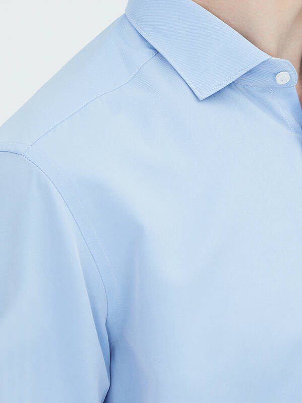 Blaues Klassisches Baumwollhemd Regular Fit