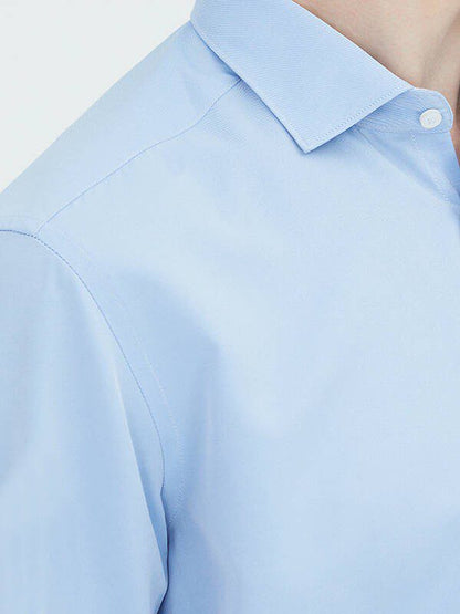 Blaues Klassisches Baumwollhemd Regular Fit