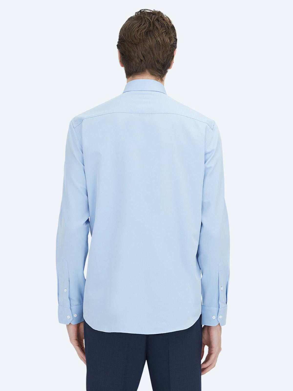 Blaues Klassisches Baumwollhemd Regular Fit