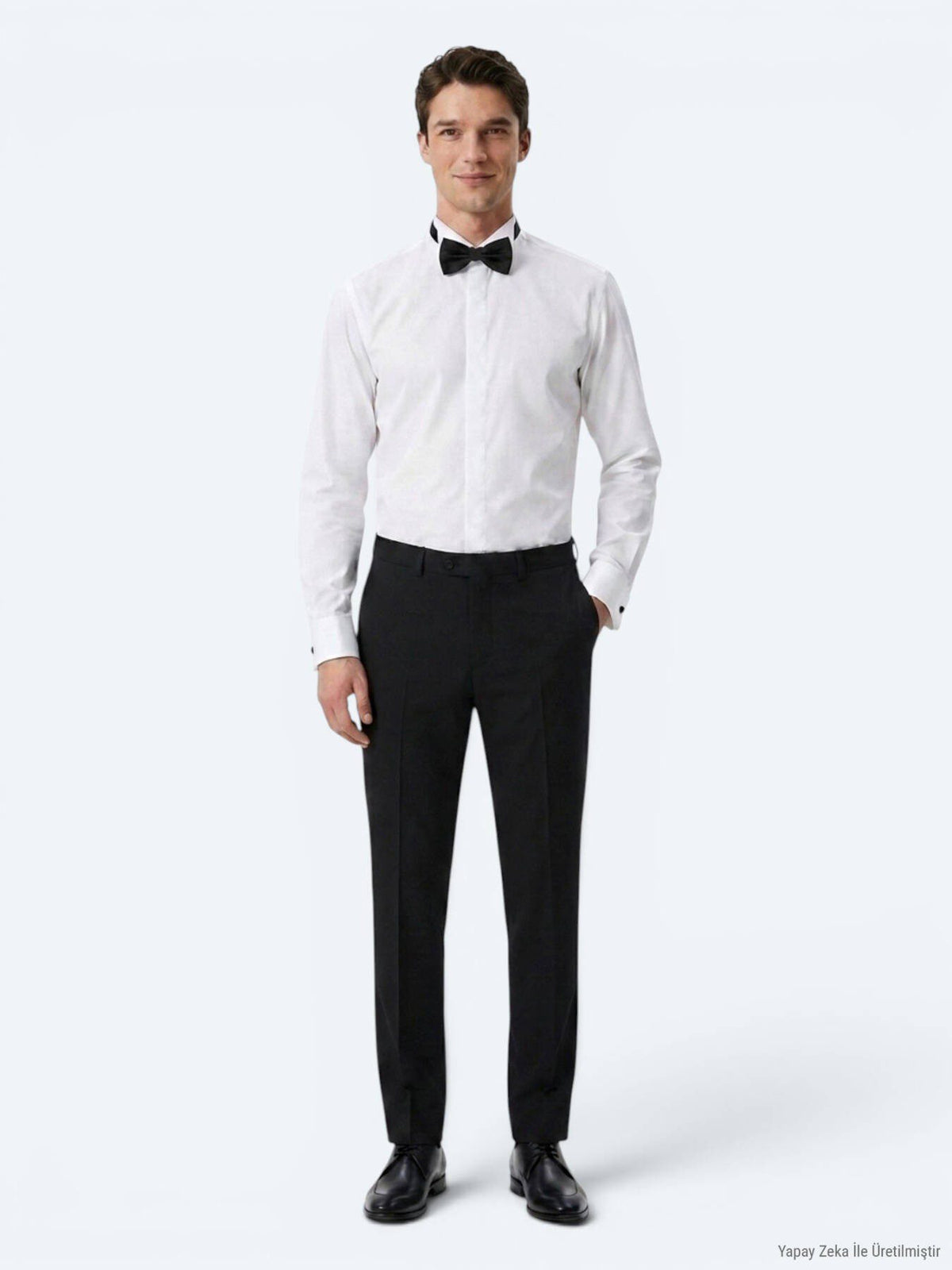 Weiße schlichte Slim Fit Smokinghemden